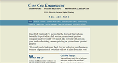 Desktop Screenshot of capecodembroidery.net